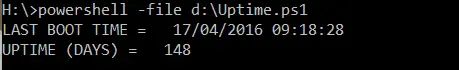PowerShell uptime snippet