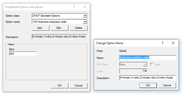 DHCP failover error