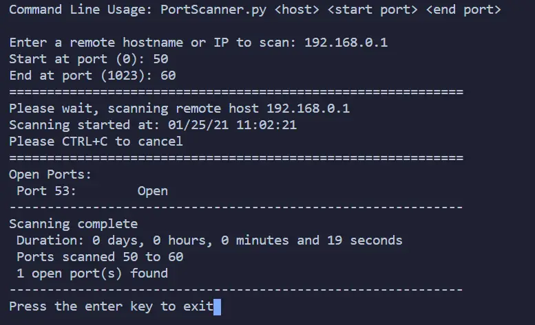 Python Port Scanner