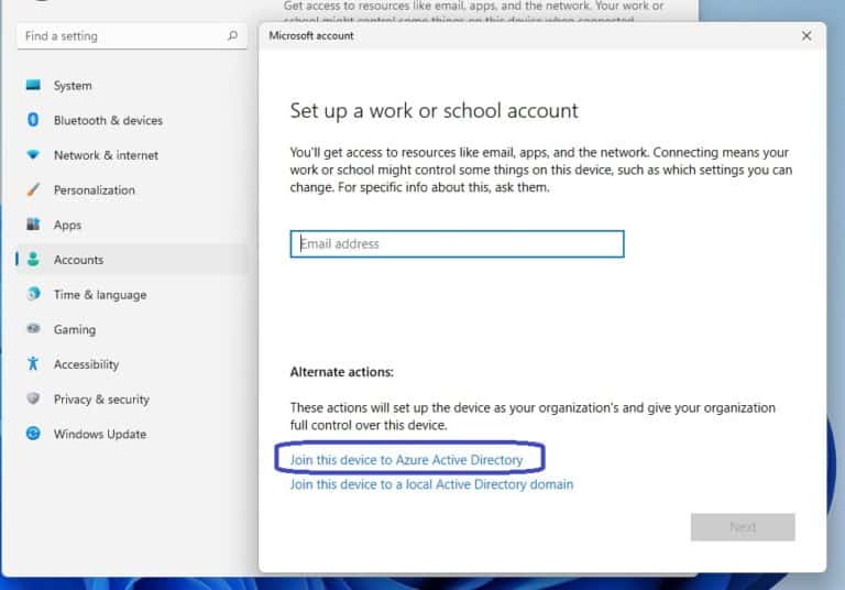 Windows 11 joining azure ad geeks hangout
